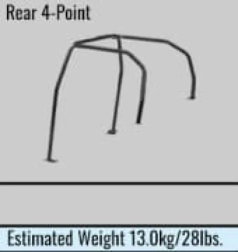 Cusco 4-Point Rear Roll Cage – Black Finish, Designed For 2001–2007 Subaru Wrx (Gda Chassis) 1