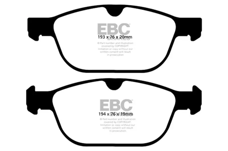 Ebc Greenstuff Front Brake Pads For 2008+ Volvo Xc60 3.0L Turbo Models 1