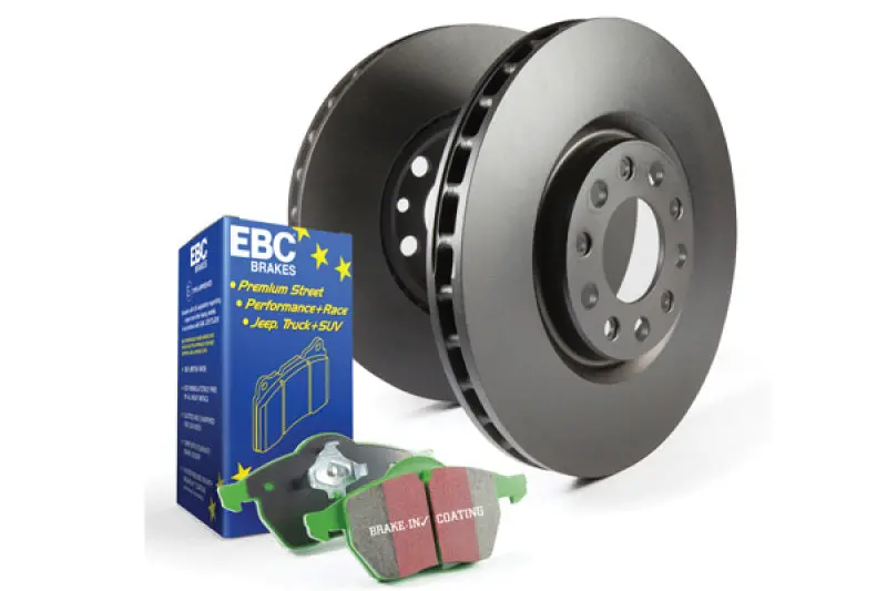 Ebc S11 Brake Kit – Greenstuff Pads + Rk Slotted Rotors For Balanced Street & Track Use 1