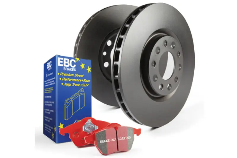 Ebc S12 High-Performance Brake Kit — Redstuff Pads Paired With Rk Drilled & Slotted Rotors 2
