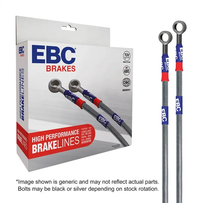 Ebc Stainless Steel Brake Line Kit For 1980–1983 Ford Mustang (Third Gen) — 2.3L Engine, 12X1.0 Thread 1