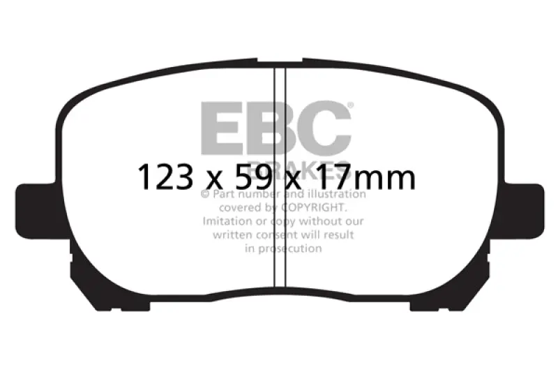 Ebc Yellowstuff High-Performance Brake Pads – Front Axle, For 2002–2008 Pontiac Vibe 1.8L 1
