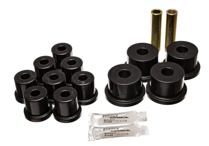 Energy Suspension Leaf Spring Bushing Kit – Front & Rear, Black Polyurethane Upgrade 1