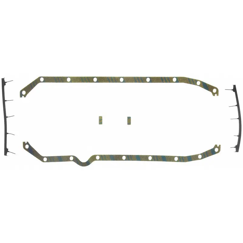 Fel-Pro Os 6412 C Engine Oil Pan Gasket Set Blue Stripe Cork-Rubber 1