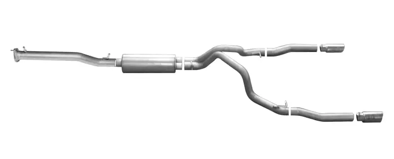 Gibson Dual-Split Cat-Back Exhaust System – Stainless Steel, 3.5"/3" Tapered, For 2015–2019 Gmc Sierra 2500 Hd Base 6.0L 1