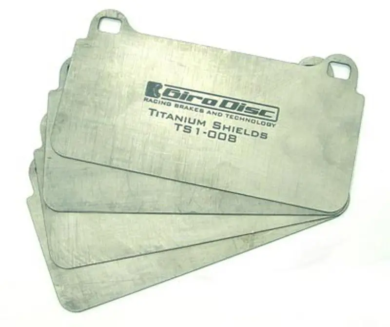 Girodisc Porsche 911 Carrera (997) W/Pccb (W/Gt3/Turbo Pad Shape) Front Titanium Pad Shields 1