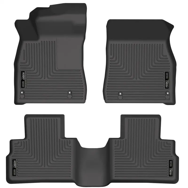 Husky Liners Custom-Fit Front And Second-Row Floor Mats – Black For 2020–2021 Nissan Sentra 1