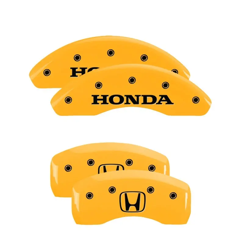 Mgp 4 Caliper Covers Engraved Front Honda Engraved Rear H Logo Yellow Finish Black Ch 2