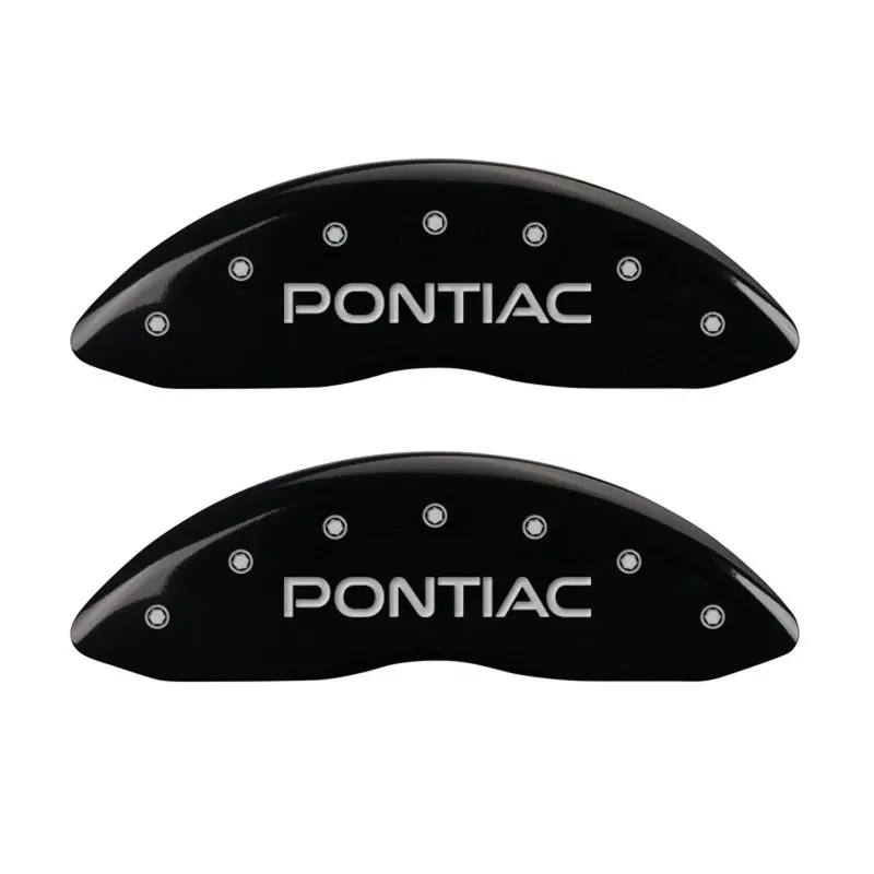 Mgp Front & Rear Caliper Covers For 1998–2002 Pontiac Firebird (Including Ws6) – Arrow-Style Design, Black With Silver Accents 2