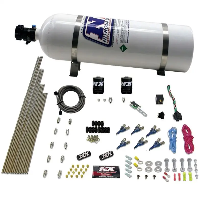 Nitrous Express 6 Cyl Gas Nitrous Kit (150-375Hp) W/15Lb Bottle 1