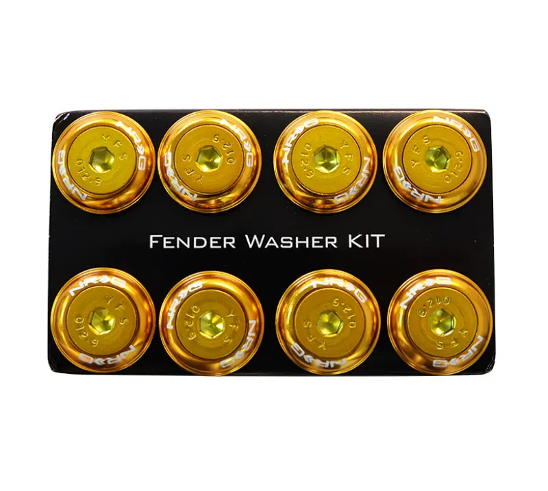 Nrg Rose Gold Fender Washer Kit With Color-Matched M8 Bolt Rivets – 8-Piece Set 1
