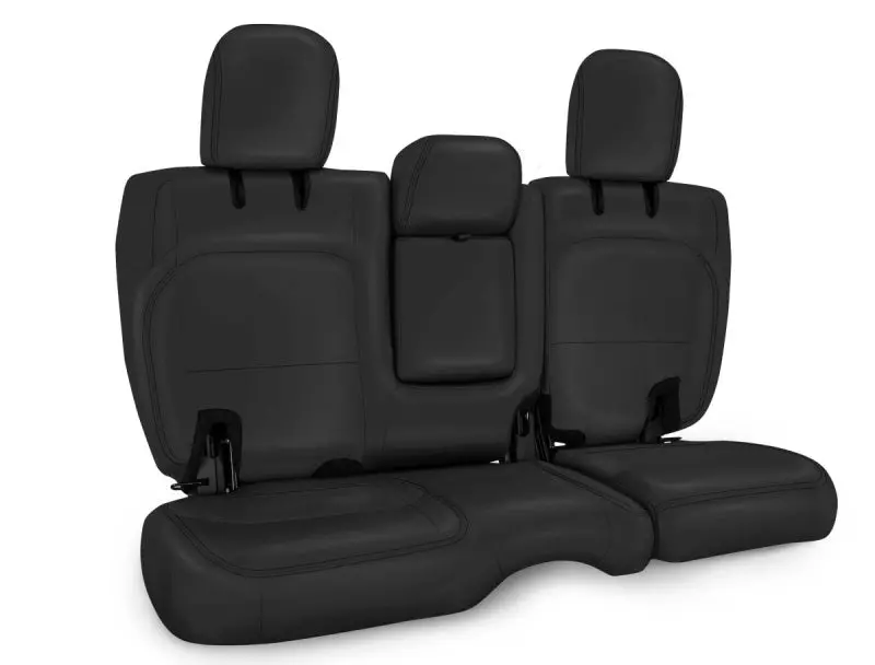 Prp All-Black Rear Bench Seat Cover With Leather Accents For 2018+ Jeep Wrangler Jlu (4-Door) 1