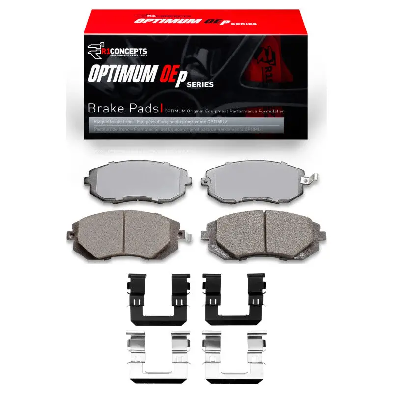R1 Optimum Oe Front Brake Pad & Hardware Kit For 2002–2012 Saab 9-2X 1