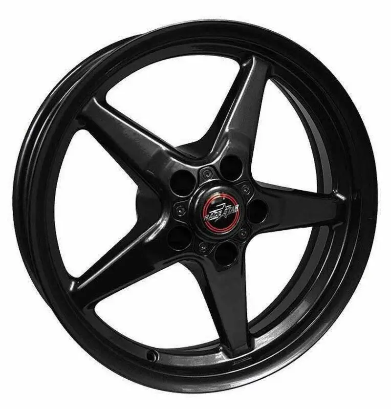 Race Star Drag Star 18X5 Gloss Black Wheel — 5X4.5" Bolt Pattern, 2" Backspace 1