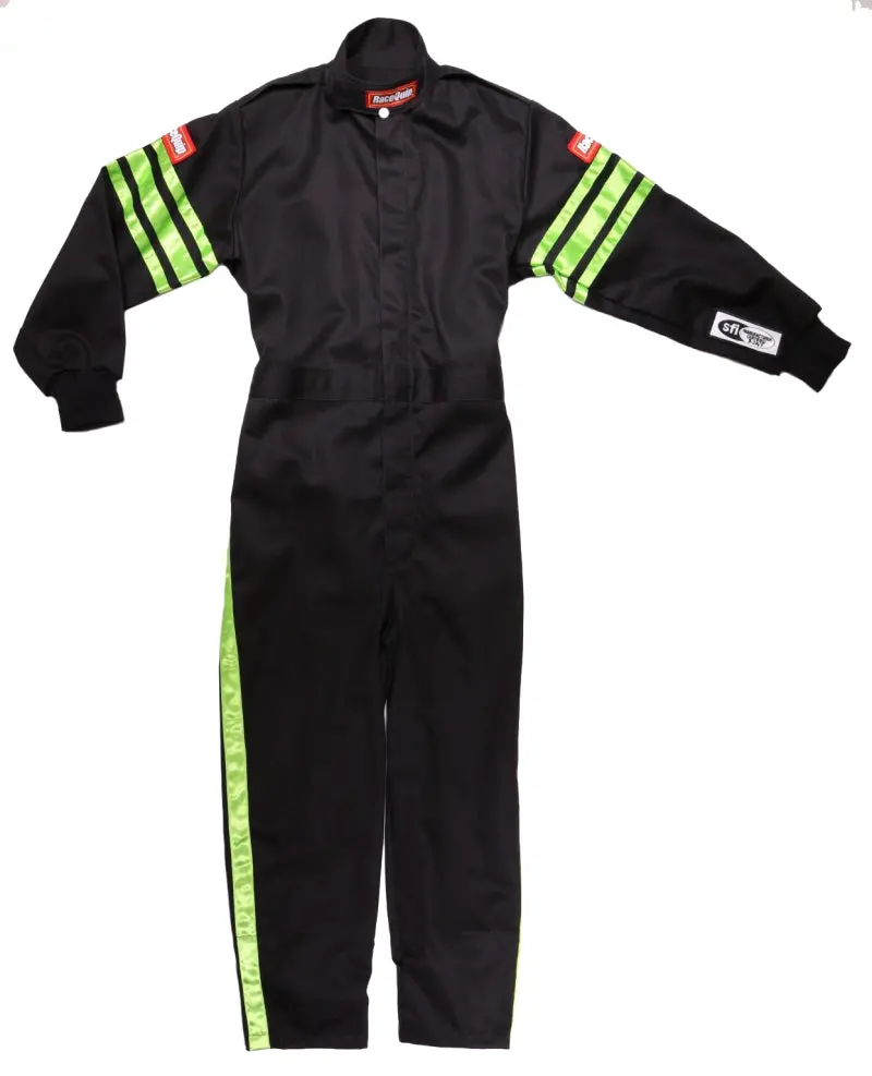 Racequip Sfi-1 Certified Junior Racing Suit – Green Trim, Size Kxxl 1