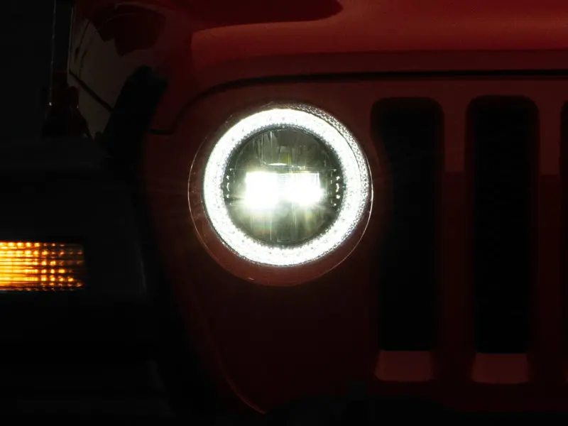 Raxiom Axial Series Led Headlights For 2018–2022 Jeep Wrangler Jl/Jt – Matte Black Housing With Clear Lens 1