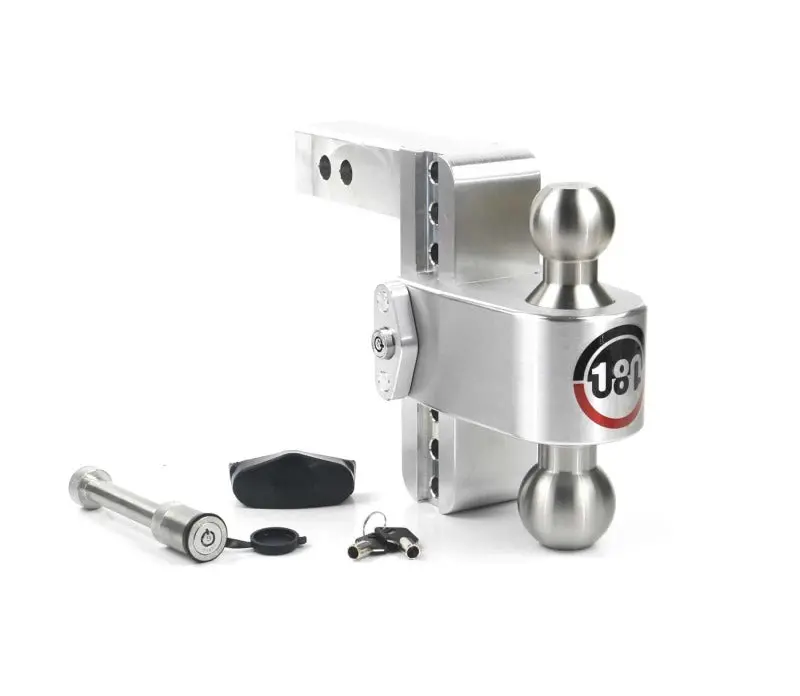 Weigh Safe 180 Series Drop Hitch — 6" Drop, 2" Shank, 10K/12.5K Gtw Rating, Aluminum Construction With Ws05 Ball 1