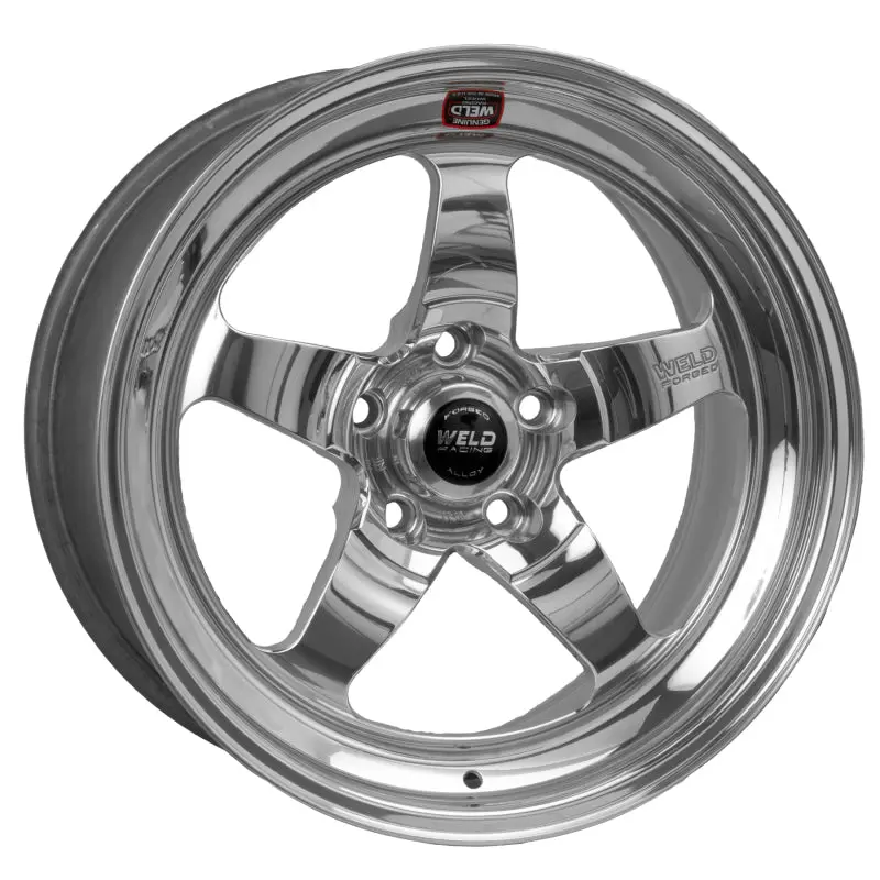 Weld S71 Polished Aluminum Wheel — 17X8.5", 5X4.5 Bolt Pattern, 5.4" Backspace, Low-Pad Finish 1