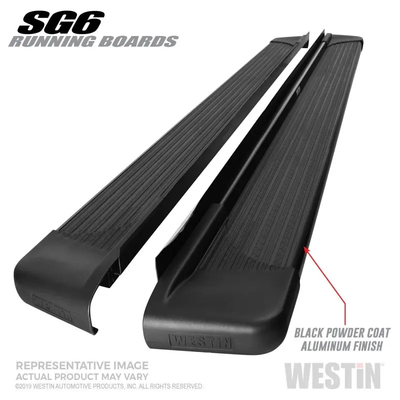 Westin Black Aluminum Running Boards – 68.4-Inch, Sg6 Series 1
