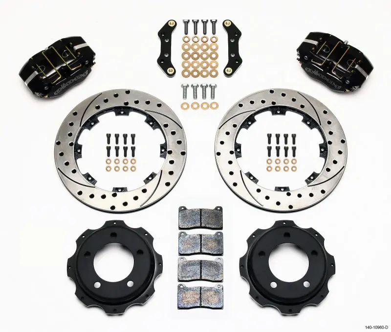 Wilwood Dynapro Rear Brake Kit — 12.19-Inch Drilled Backdraft Rotor, Cobra Design (Bmw E36 Platform) 1
